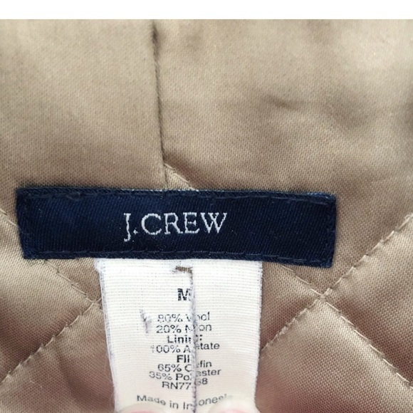J Crew Red Double Breasted Peacoat Size Medium Wool Blend NWOT - Picture 7 of 8